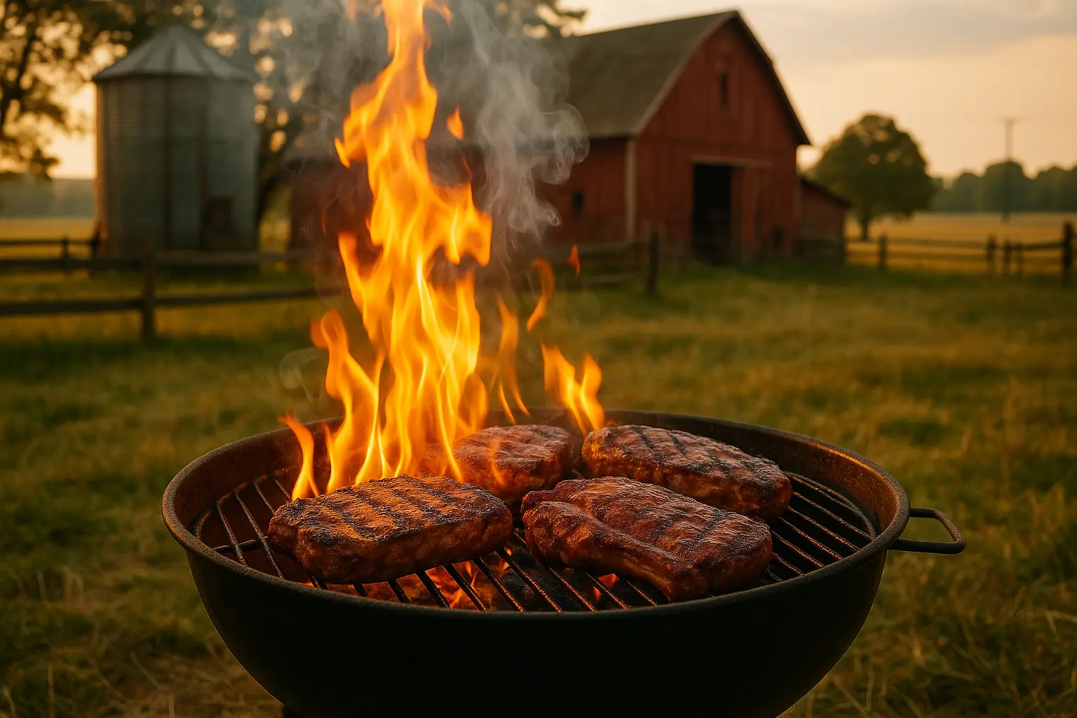 Farm BBQ day background