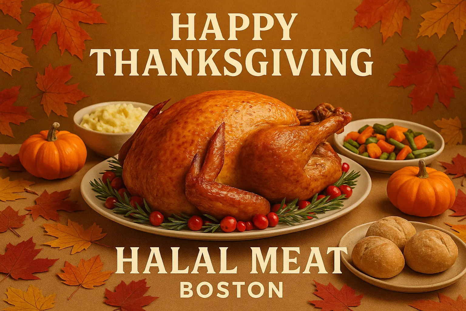 Halal Thanksgiving turkey at Halal Meat Boston